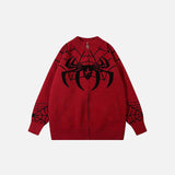 Oversized Spider Zip-up Sweater