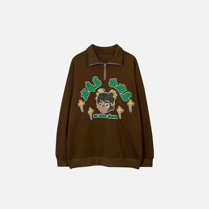 Polo Cartoon Boy Print Sweatshirt