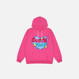 Embroidered Heart Fleece Hoodie