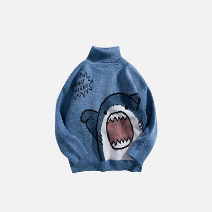 Oversized Scary Shark Knitted Sweater