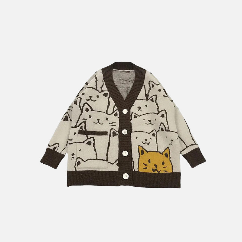 Knitted Cats Sweater