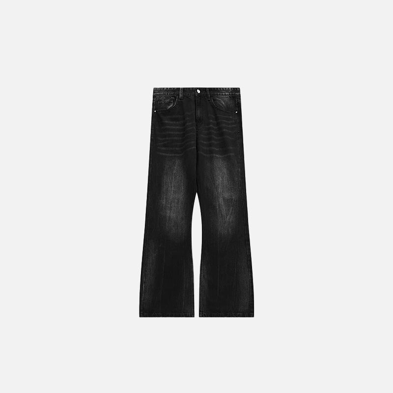 Vintage Washed Flare Denim Pants