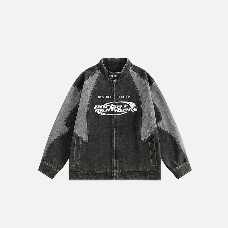 Racing Motorcycle Denim Jacket