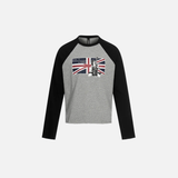 Trendy Rock Rap Print Raglan Long Sleeve T-Shirt