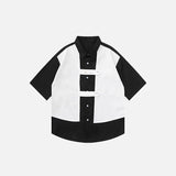 Retro Tactical Patchwork  Shirt