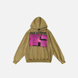 Vintage Loose Cross Shadow Hoodie