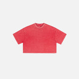 Women's Washed Stitching Crop Top