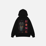 Burning Flame Graphic Print Hoodie