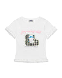 Lace Trim Graphic Baby Tee