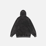 Vintage Washed Embroidery Hoodie
