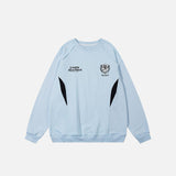 Oversized Color Block Patchwork Sweatshirt