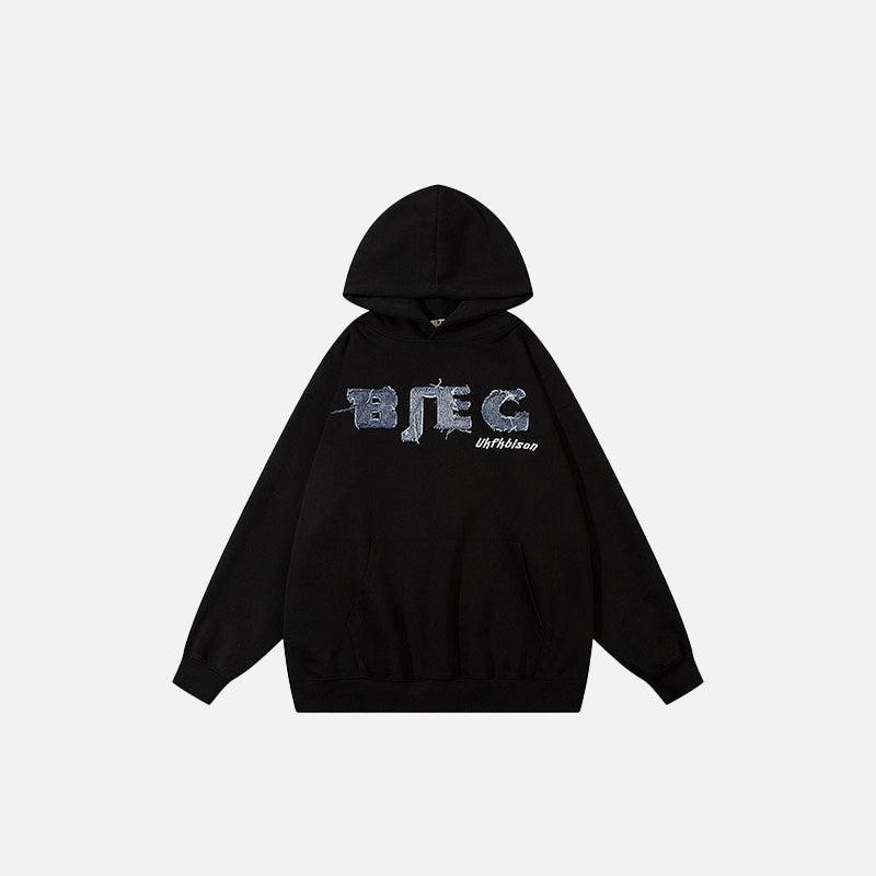 Letter Print Oversized Hoodie