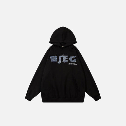 Letter Print Oversized Hoodie