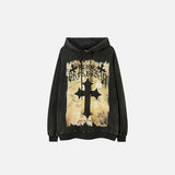 Cross Long Sleeve Printed Hoodie