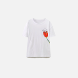 Vibrant Floral Print Cotton Women T-Shirt