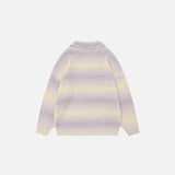 Buttons Gradient Stitches Sweater