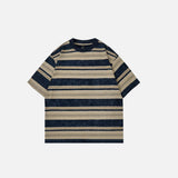 Breathable Striped Short Sleeve T-Shirt