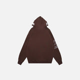 Embroidery Letter Print Zip-up Hoodie