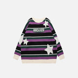 Striped Loose Star Knitted Sweater