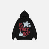 Vintage Star Graphic Letter Print Hoodie