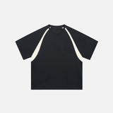 Loose Patchwork Sports T-shirt