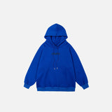 Embroidered Letters Solid Hoodie