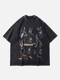 Doberman Dog Oversized Washed T-shirt