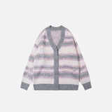 Striped Loose Knitted Cardigan