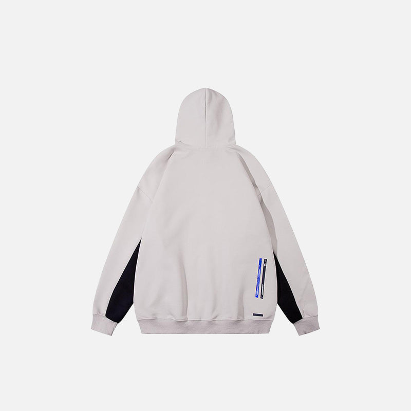 Splicing Color Oversized Sport Hoodie