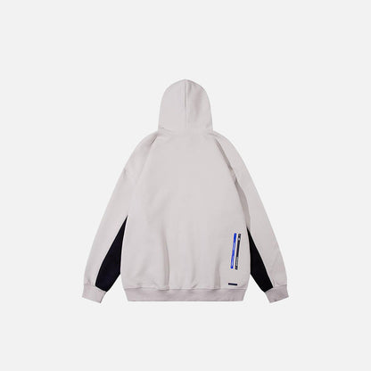 Splicing Color Oversized Sport Hoodie
