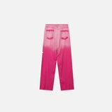 Letter Pink Baggy Wide-leg Jeans
