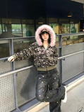 Vintage Streetwear Star Camo Hooded Sweatshirt