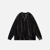 Zebra Pattern Chain Sweatshirt