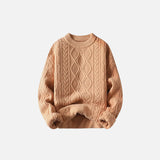 Loose Solid Color Crewneck Sweater