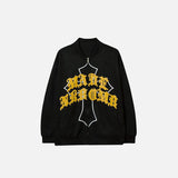 Retro Cross Zip-up Jacket