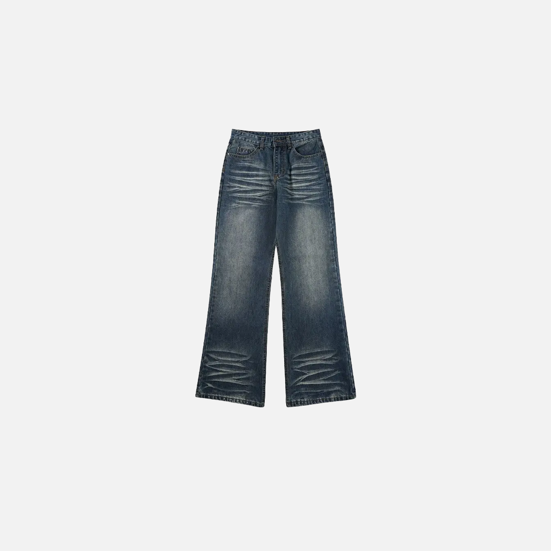 Vintage Slim Fit Flared Denim Jeans