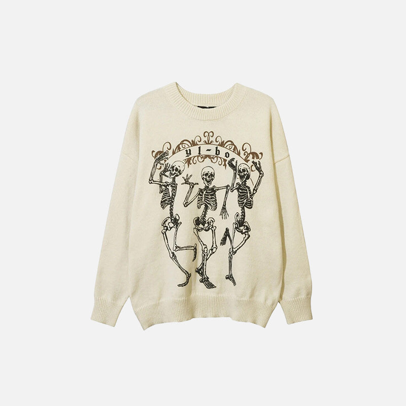 Happy Skeletons Knitted Sweater