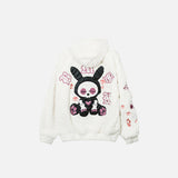 Doll Graphic Fuzzy Oversized Hoodie