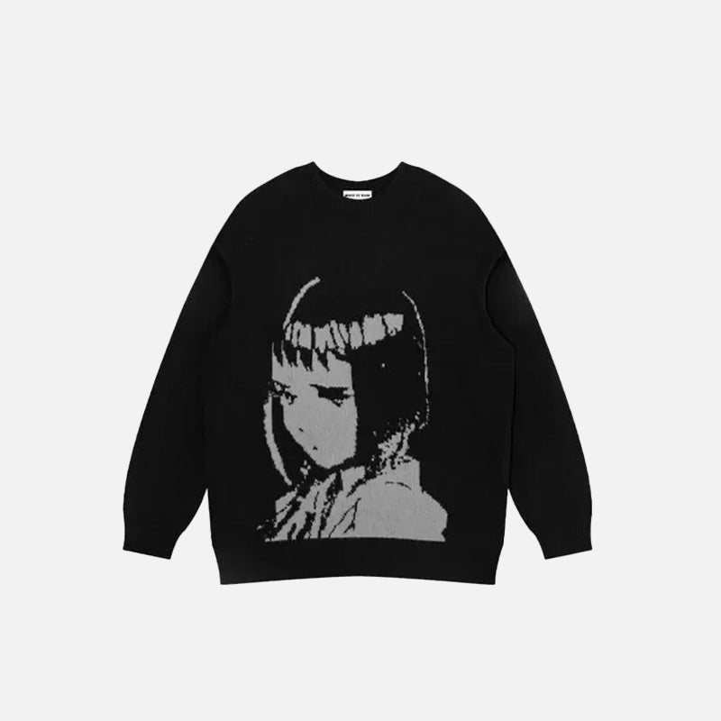 Retro Anime Knitted Sweater