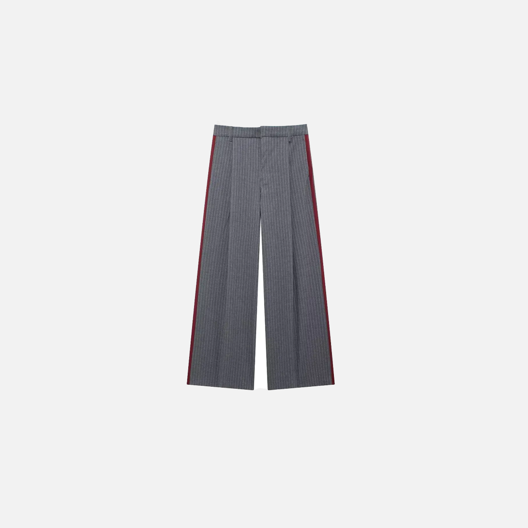 Striped High Waist Wide Leg Pants