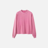 Long-sleeved Solid Color Oversized T-Shirt