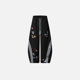 Flattering Striped Patchwork Loose Wide-Leg Sweatpant