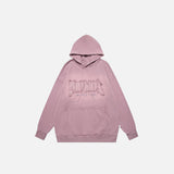 Letter Embroidery Oversized Hoodie