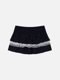 Polka Dot Lace Ruffle Skirt