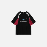 Contrast Letter Printed O-Neck T-Shirt
