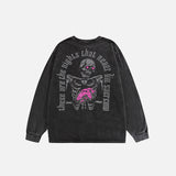 Vintage Skull Skeleton Print T-shirt