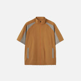 Front view of the brown Utility Short-Sleeve Jacket