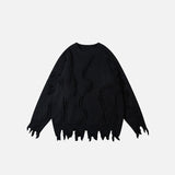 Oversized Ripped Loose Sweater