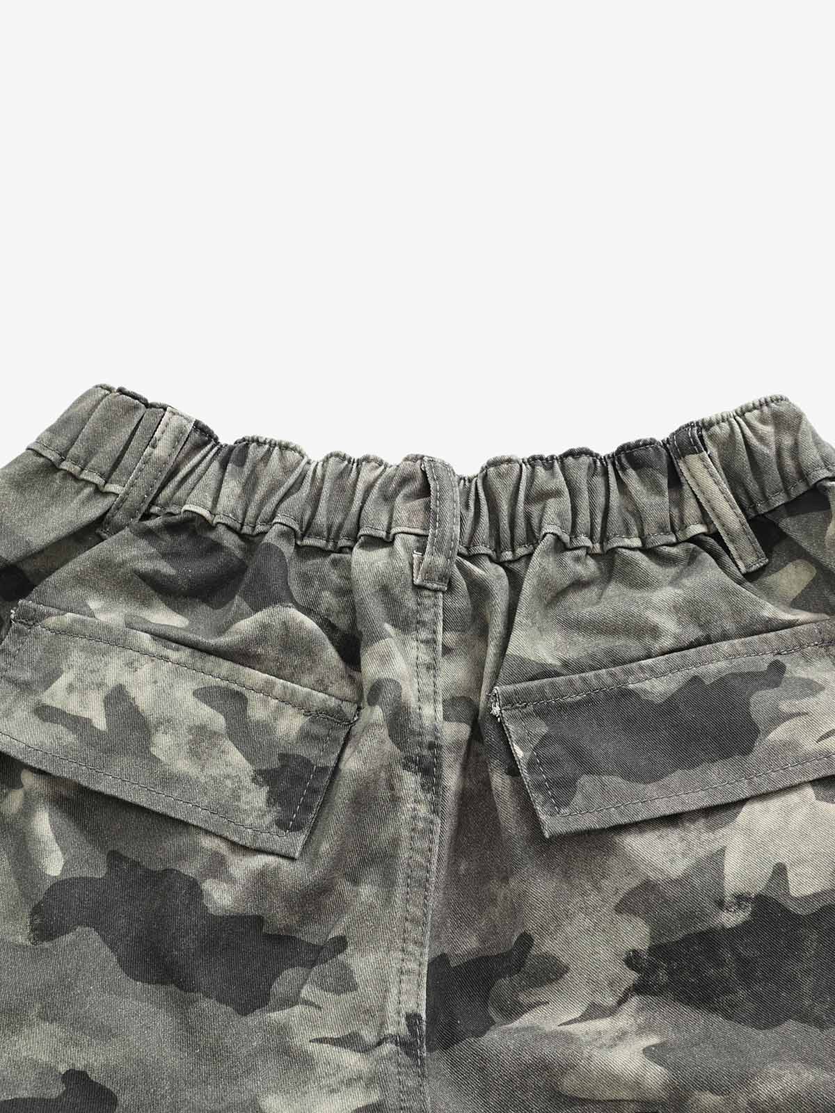 Camo Patchwork Multi-Pocket Cargo Pants; Classic Camouflage / S, Classic Camouflage / M, Classic Camouflage / L, Classic Camouflage / XL
