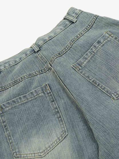 Washed Slub Machete Dye Jeans; Blue / S, Blue / M, Blue / L, Blue / XL